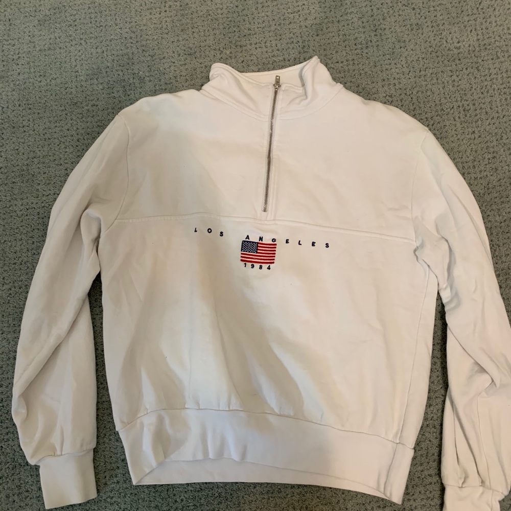 White Brandy USA Quarter Zip